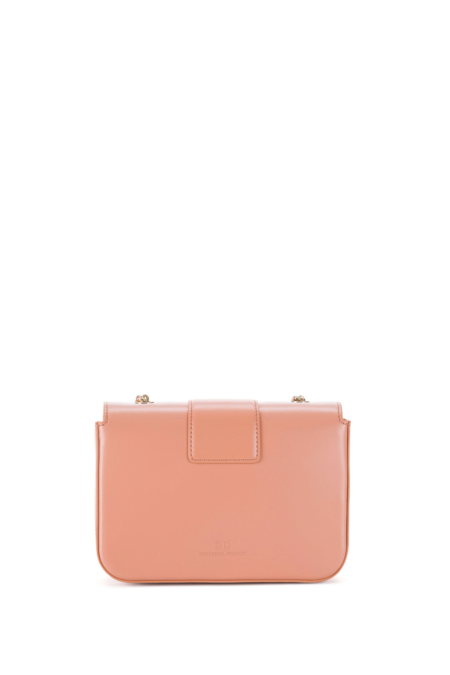 Clutch bag with shoulder strap and logo - Elisabetta Franchi® Outlet