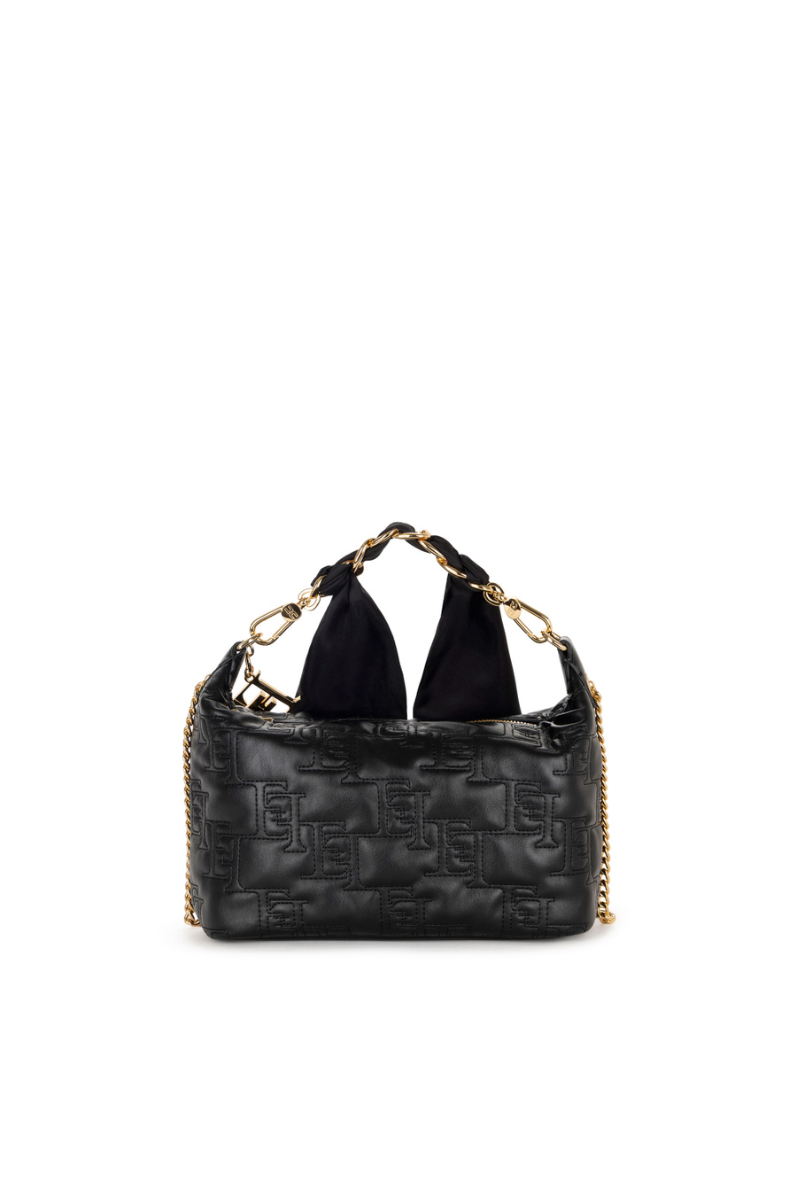 Small hobo bag with foulard scarf chain - Elisabetta Franchi® Outlet