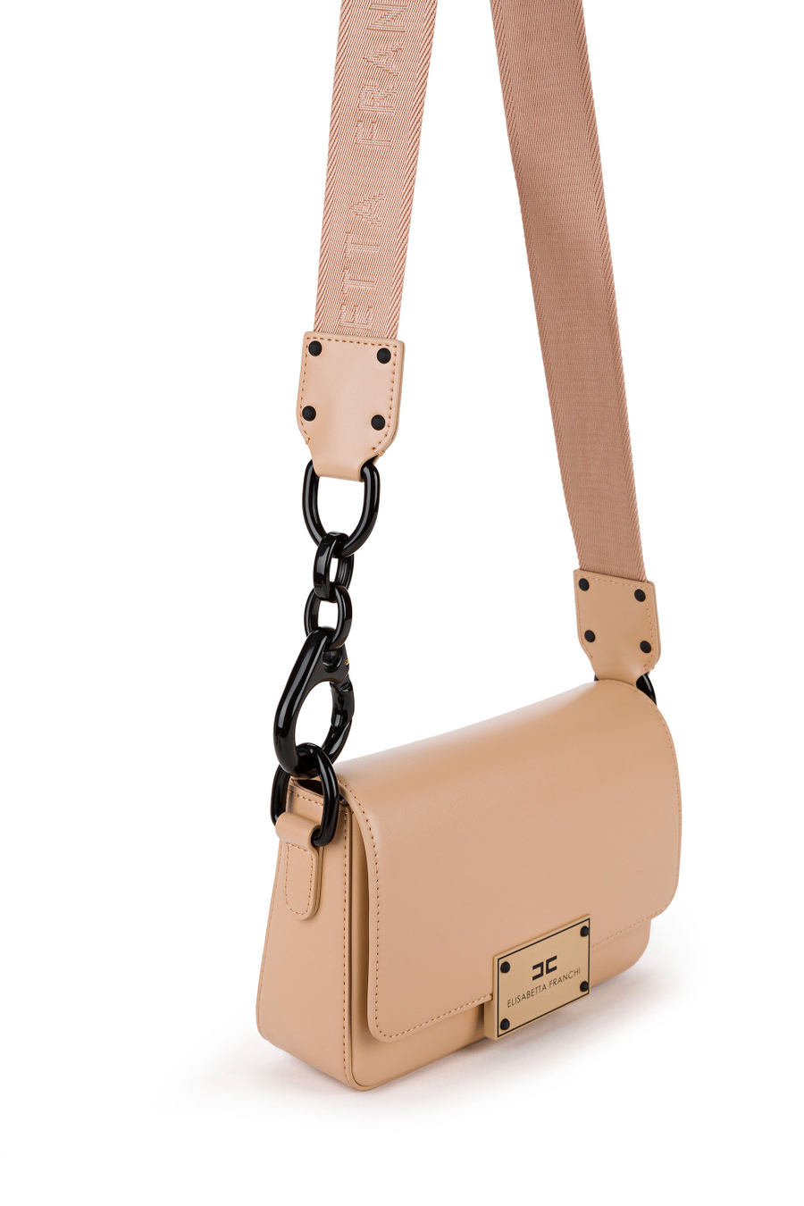 Mini bag with snap-hook - Elisabetta Franchi® Outlet
