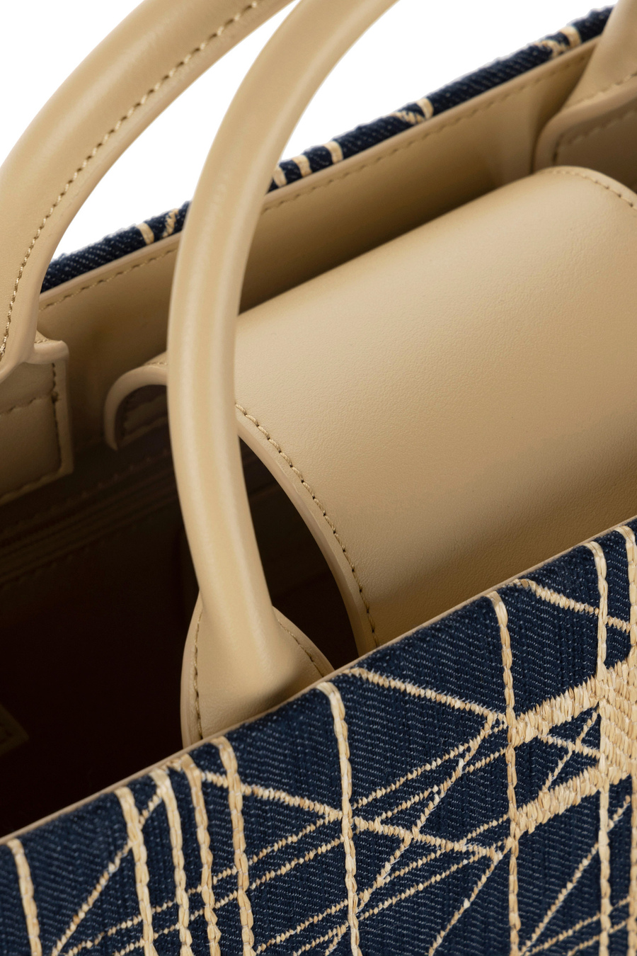 Raffia medium shopper bag - Elisabetta Franchi® Outlet