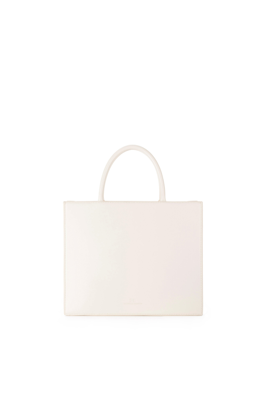Medium shopper bag with logo plaque - Elisabetta Franchi® Outlet