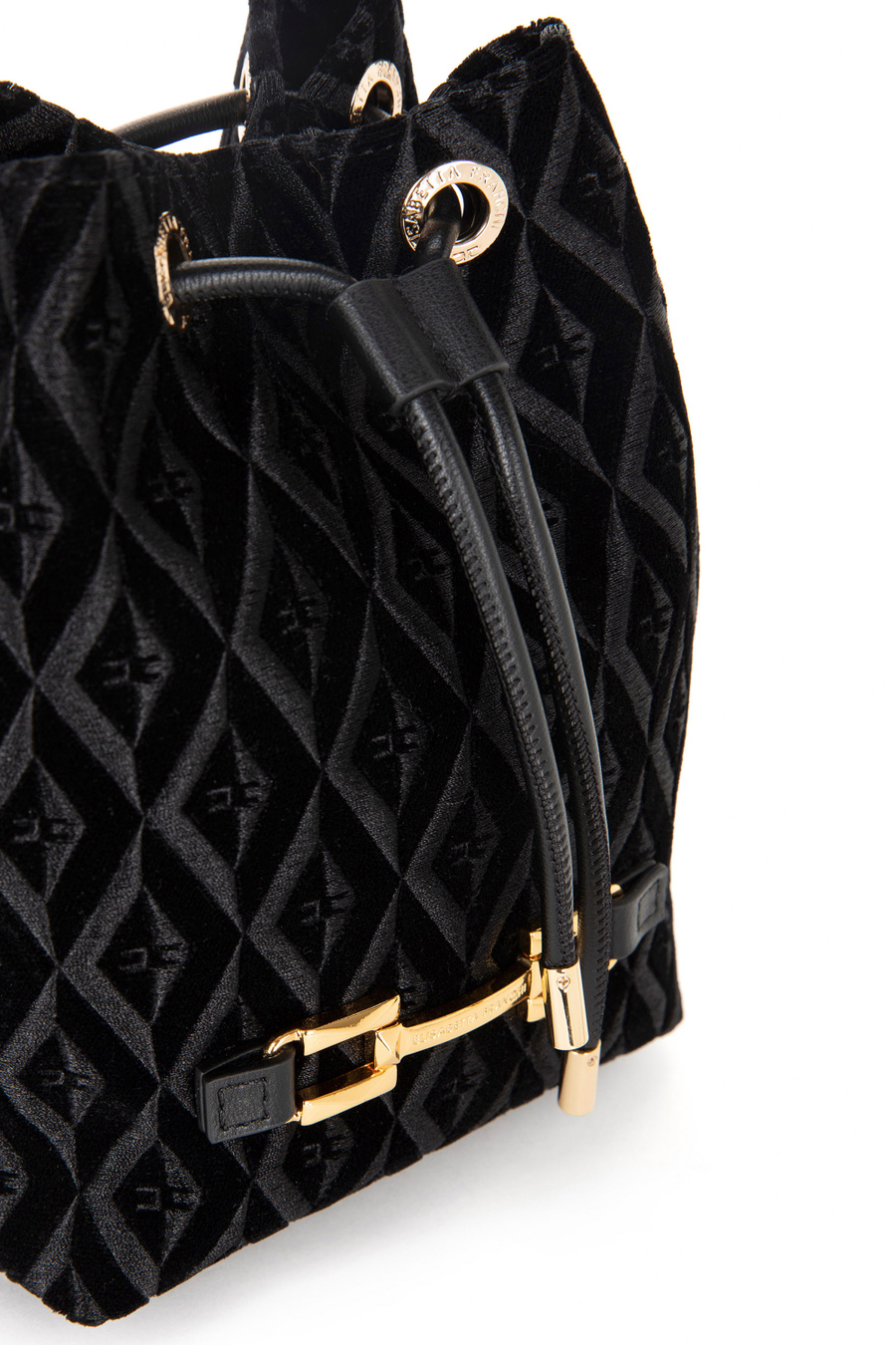 Velvet bucket bag - Elisabetta Franchi® Outlet