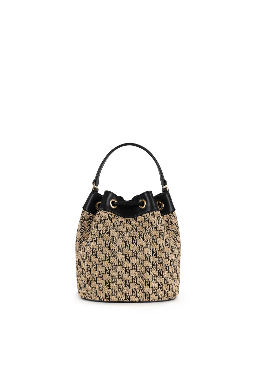 Secchiello in rafia jacquard - Elisabetta Franchi® Outlet