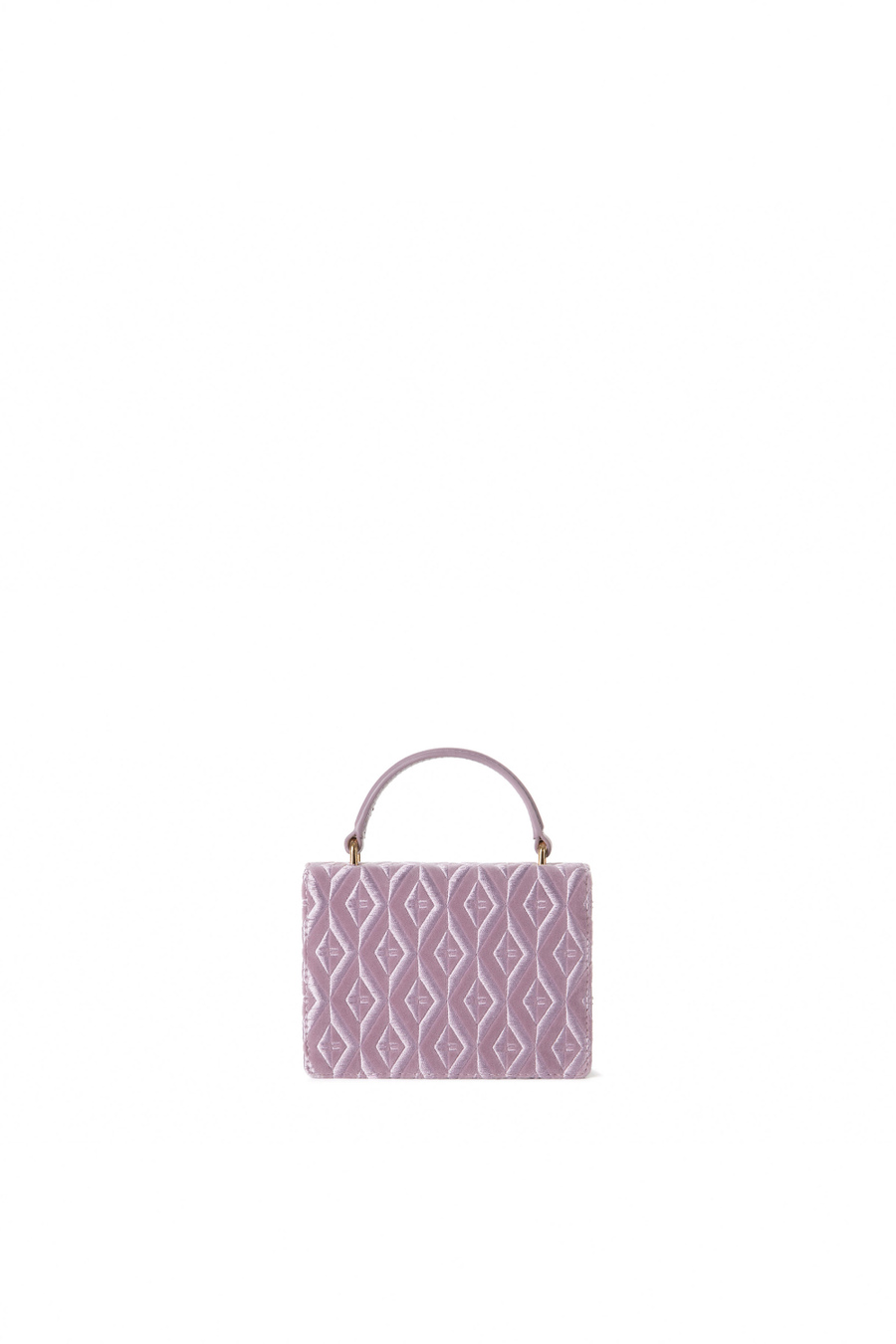 Micro-sac avec broderie losanges en velours - Elisabetta Franchi® Outlet