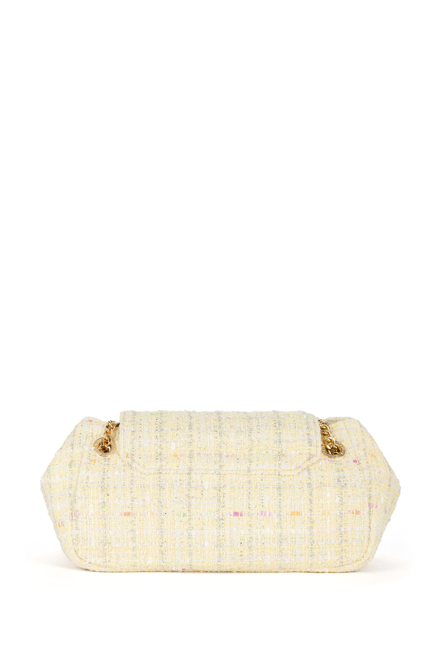 Borsa a spalla in tessuto tweed di collezione - Elisabetta Franchi® Outlet