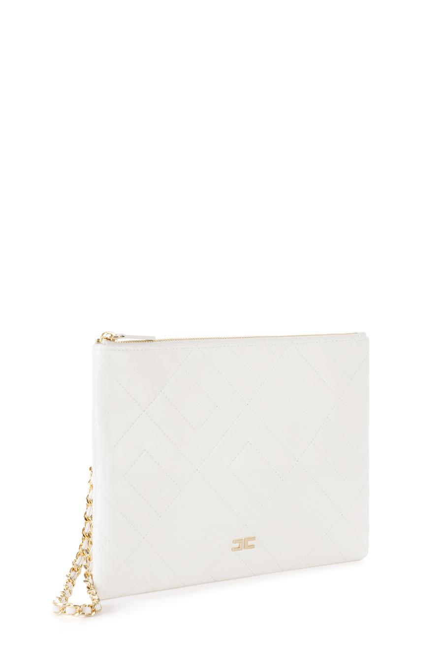 Flat envelope made of glossy synthetic material - Elisabetta Franchi® Outlet