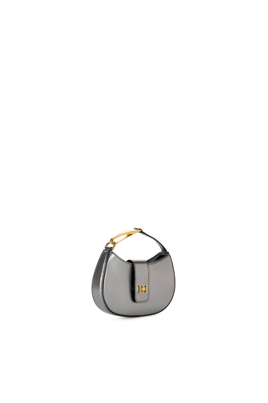 Mini hobo bag with metal logo - Elisabetta Franchi® Outlet