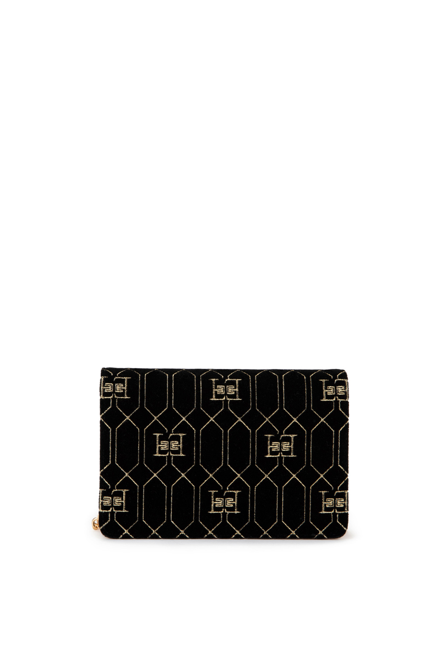Small shoulder bag with chain and logoed charms - Elisabetta Franchi® Outlet