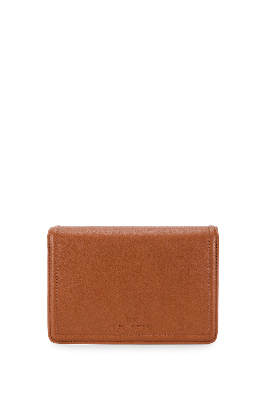 Shoulder bag with gold chain and logo - Elisabetta Franchi® Outlet