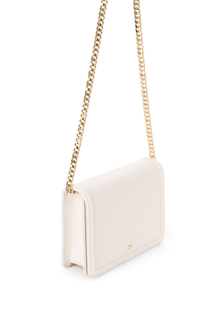 Mini shoulder strap with logo - Elisabetta Franchi® Outlet