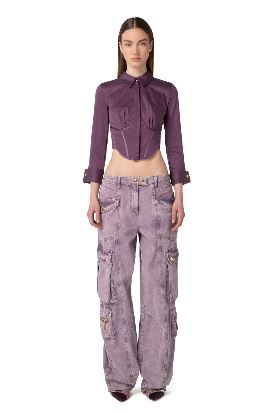Camicia bustier in raso - Elisabetta Franchi® Outlet