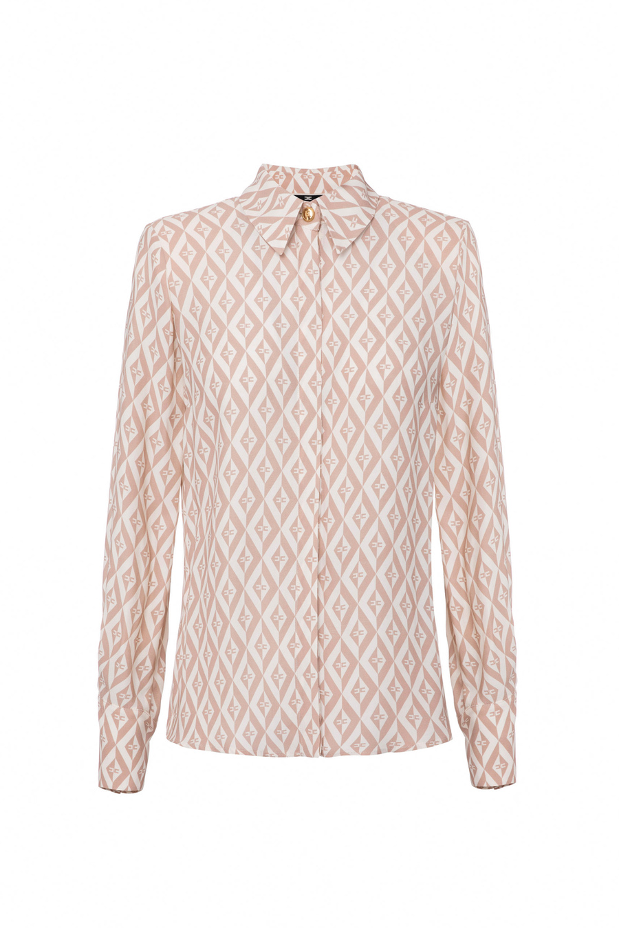 Blouse in viscose with diamond print - Elisabetta Franchi® Outlet