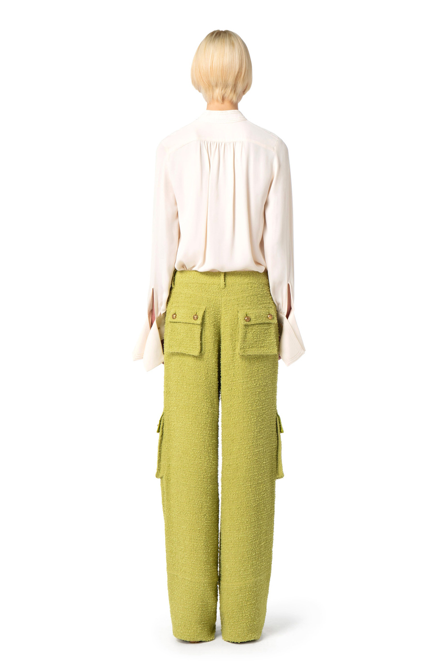 Blouse in viscose fabric with wide cuffs - Elisabetta Franchi® Outlet