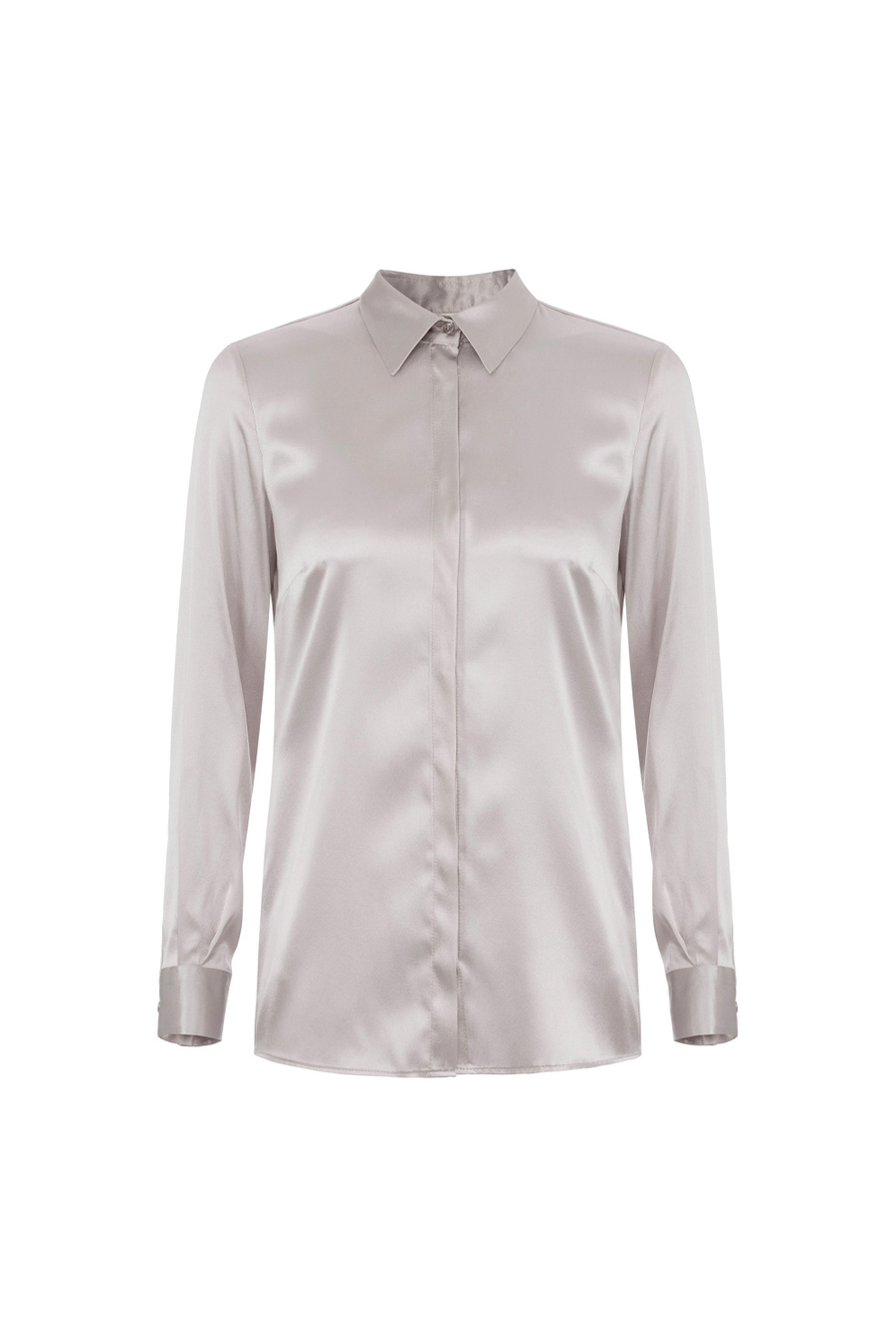 Silk satin straight blouse - Elisabetta Franchi® Outlet