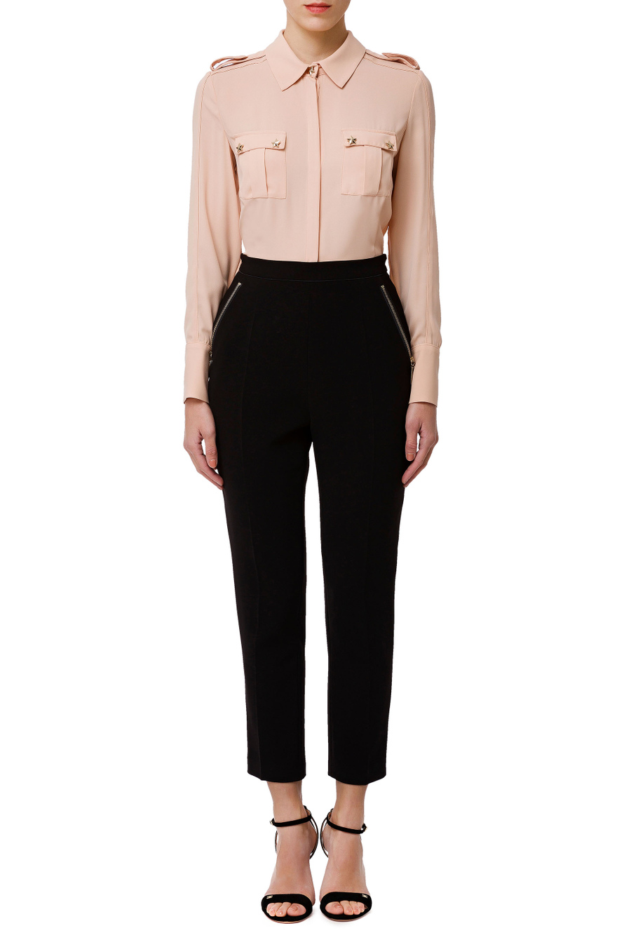 Blouse with pockets - Elisabetta Franchi® Outlet