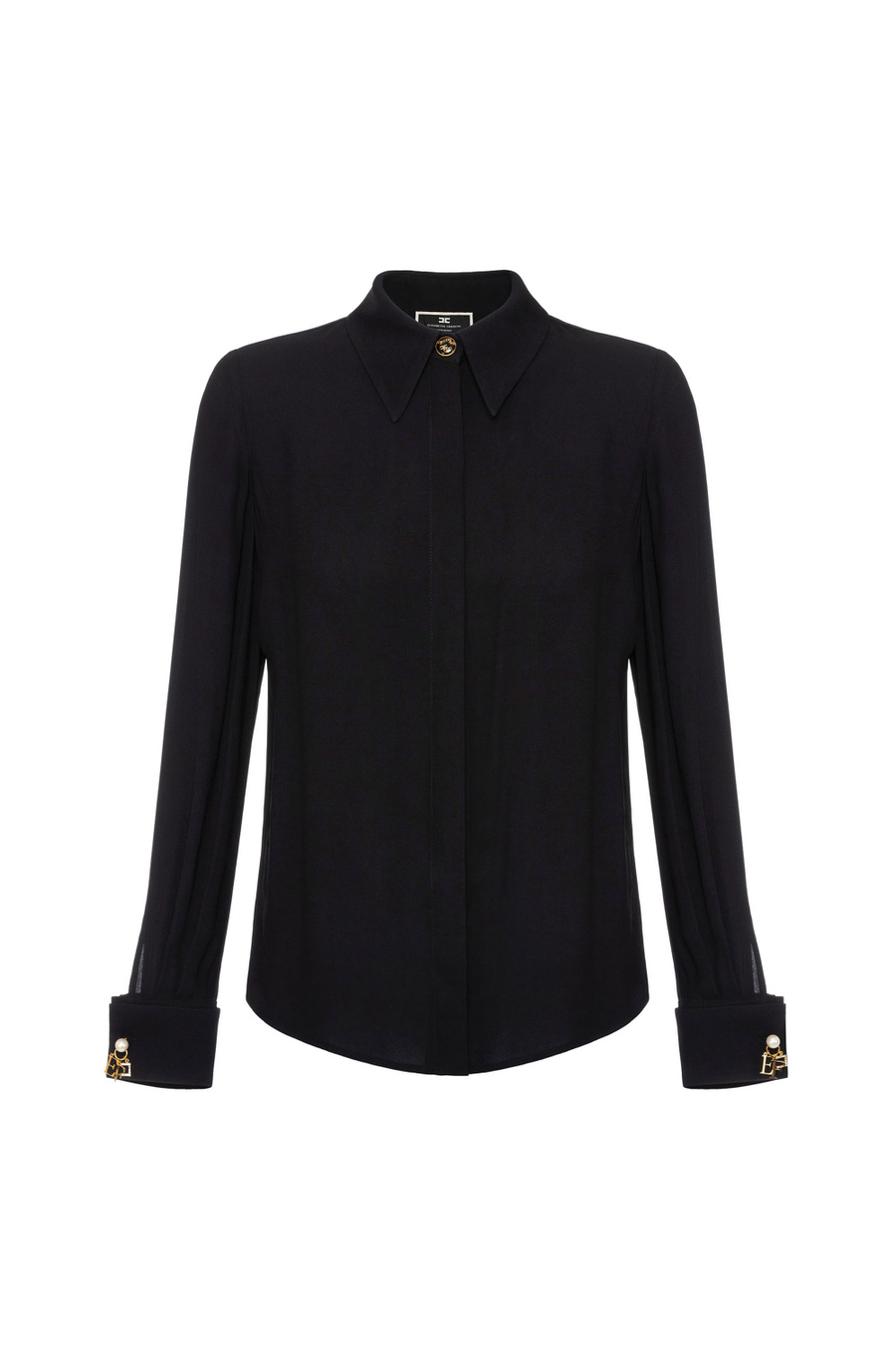 Camicia in georgette dalla vestibilità dritta - Elisabetta Franchi® Outlet