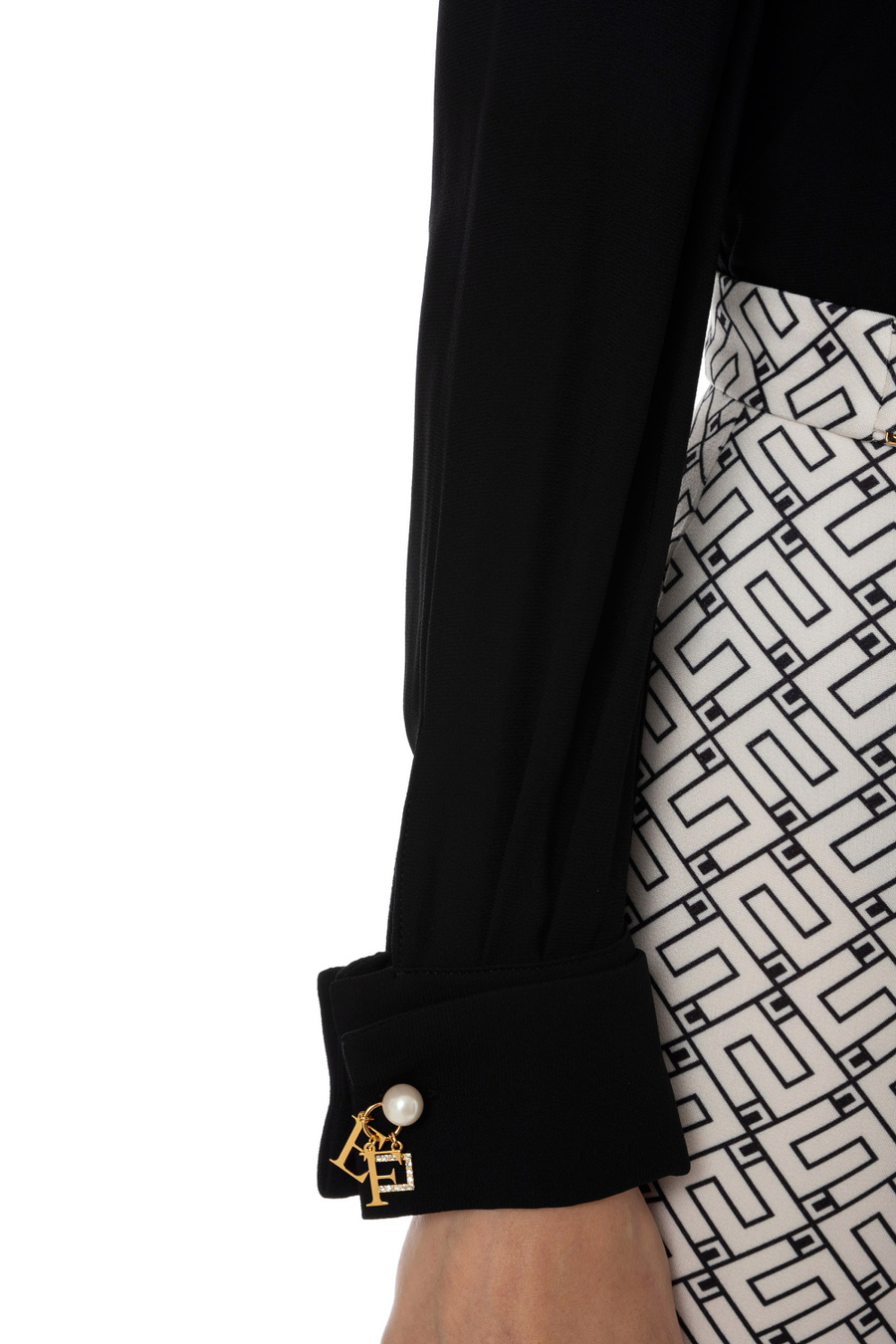 Camicia in georgette dalla vestibilità dritta - Elisabetta Franchi® Outlet