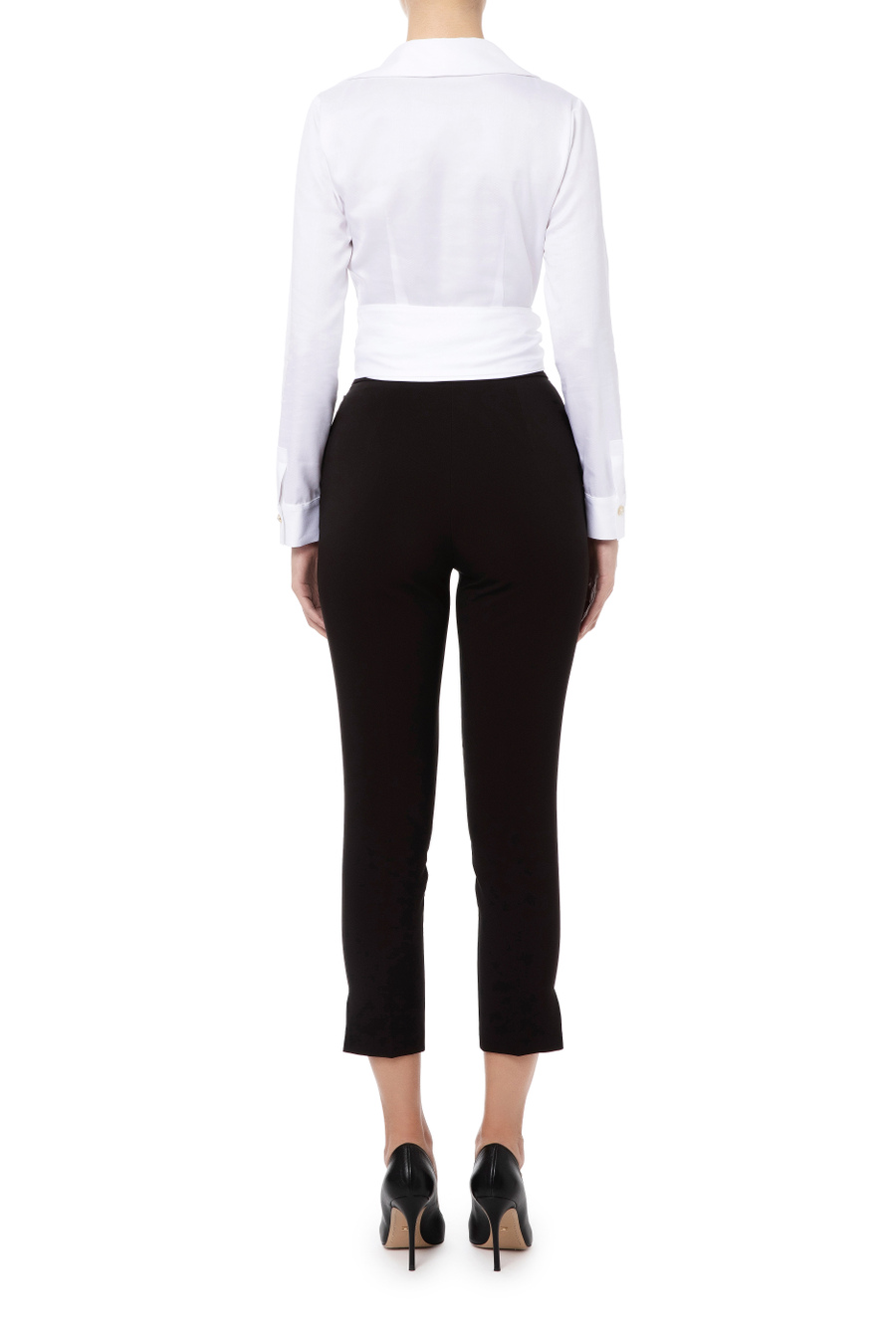 Shrug blouse with maxi bow - Elisabetta Franchi® Outlet