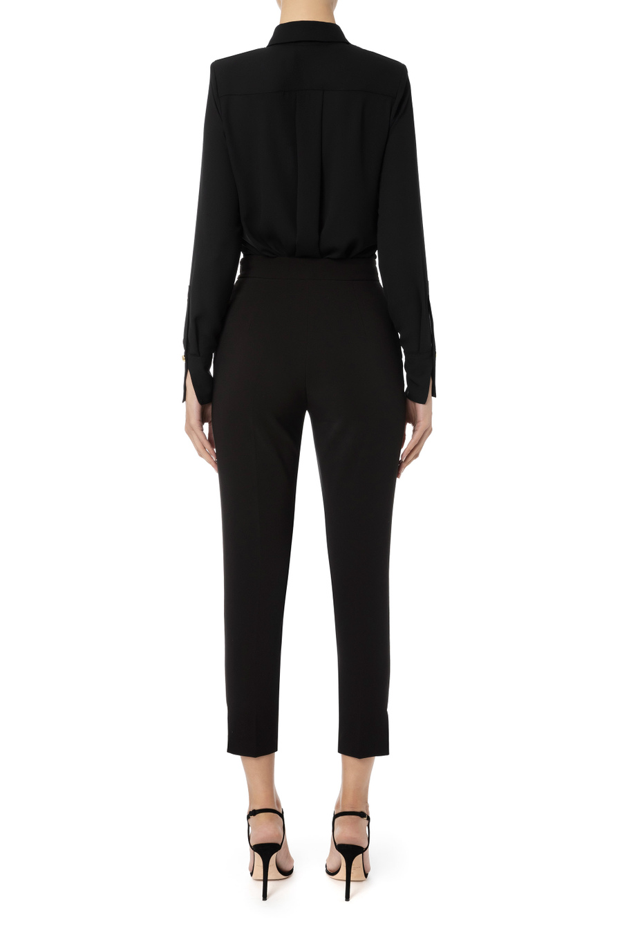 Camicia con colletto logato Elisabetta Franchi - Elisabetta Franchi® Outlet