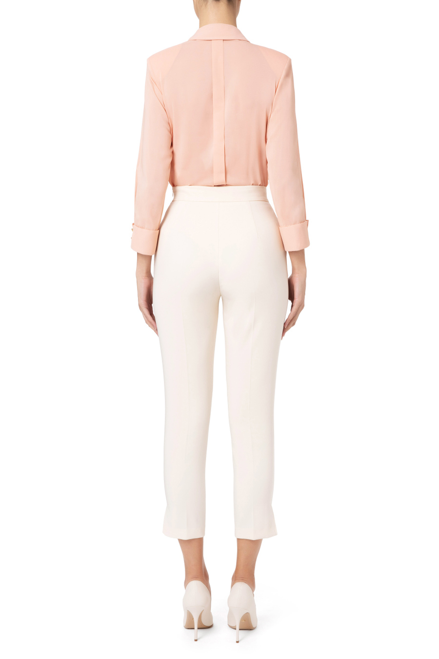 Crossover bodysuit-style blouse - Elisabetta Franchi® Outlet