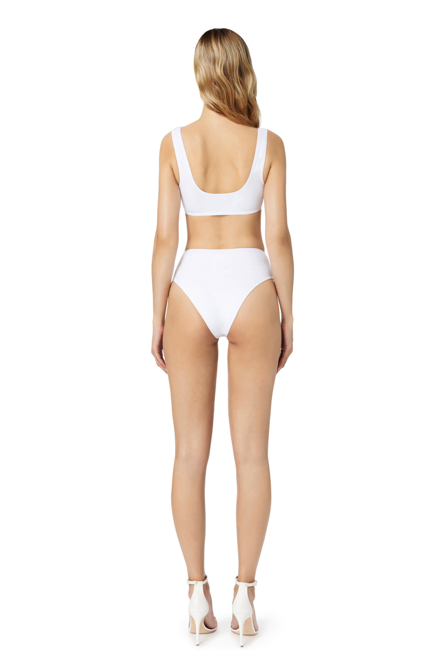 Two-piece swimsuit with embroidered logo - Elisabetta Franchi® Outlet