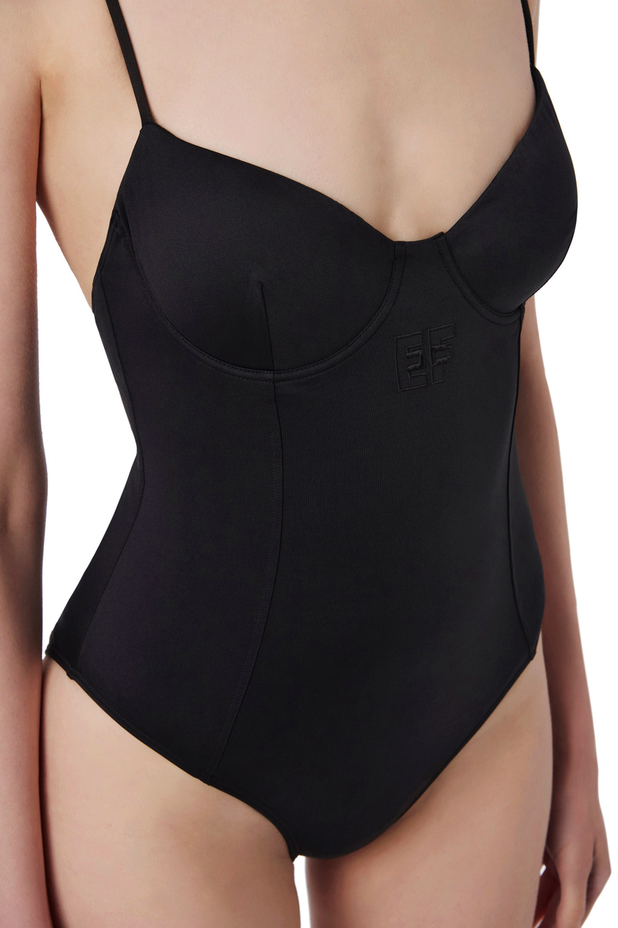 Costume intero con scollo a cuore - Elisabetta Franchi® Outlet