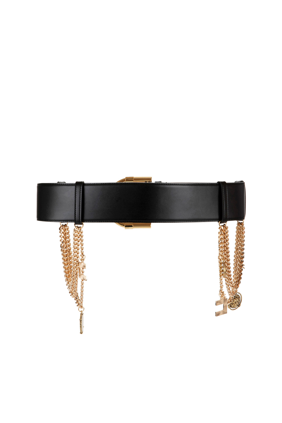 Faux leather high belt with charms - Elisabetta Franchi® Outlet