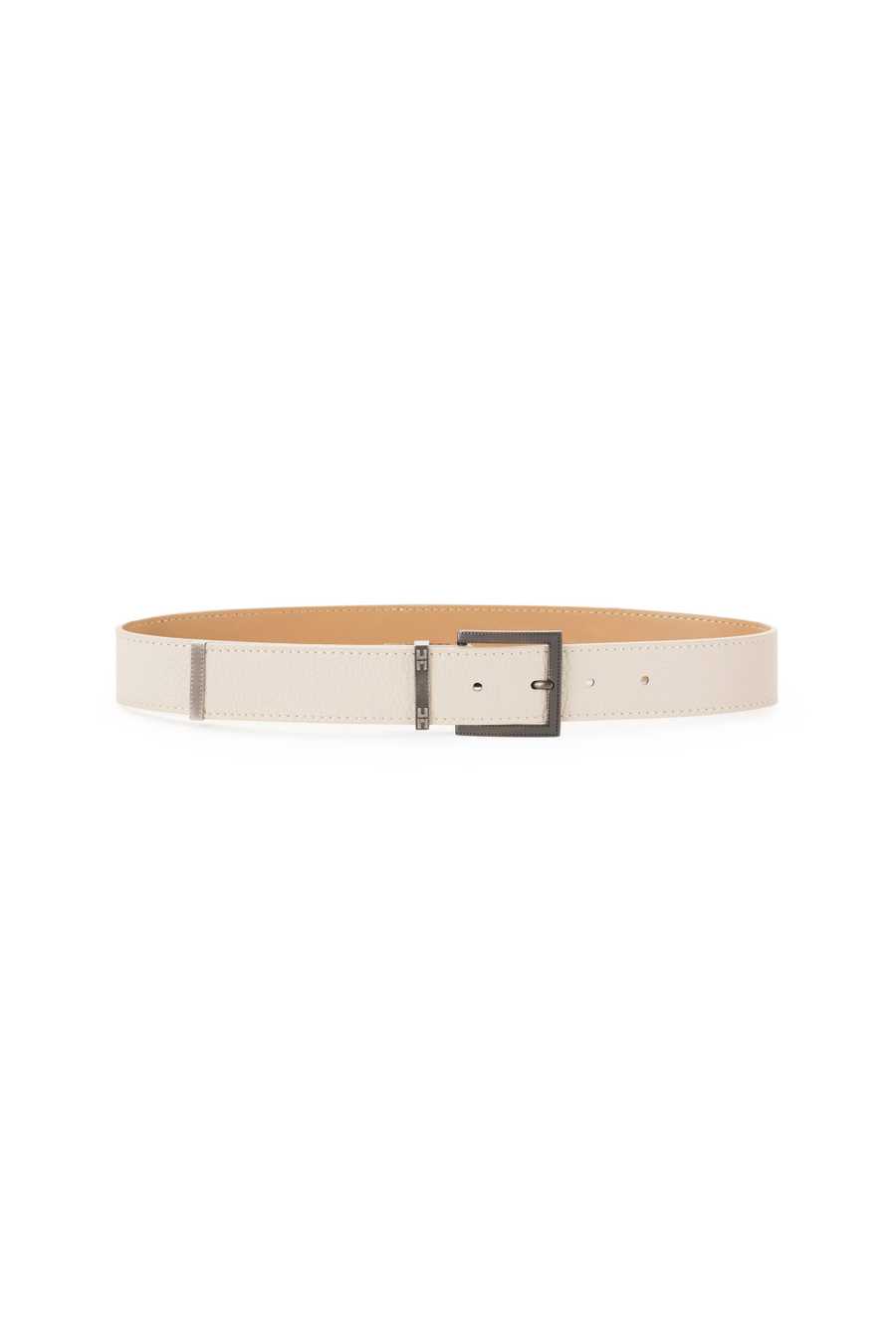 Faux leather wide belt with stitching - Elisabetta Franchi® Outlet