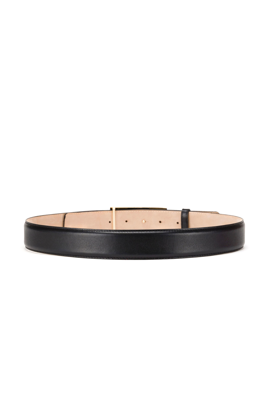 Narrow belt with gold logo - Elisabetta Franchi® Outlet