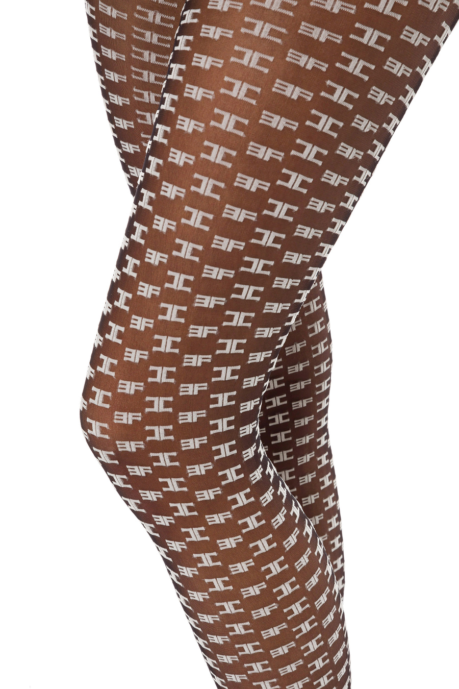 Monogram-patterned tights - Elisabetta Franchi® Outlet