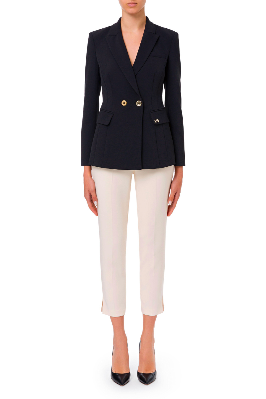 Short jacket with buttons - Elisabetta Franchi® Outlet