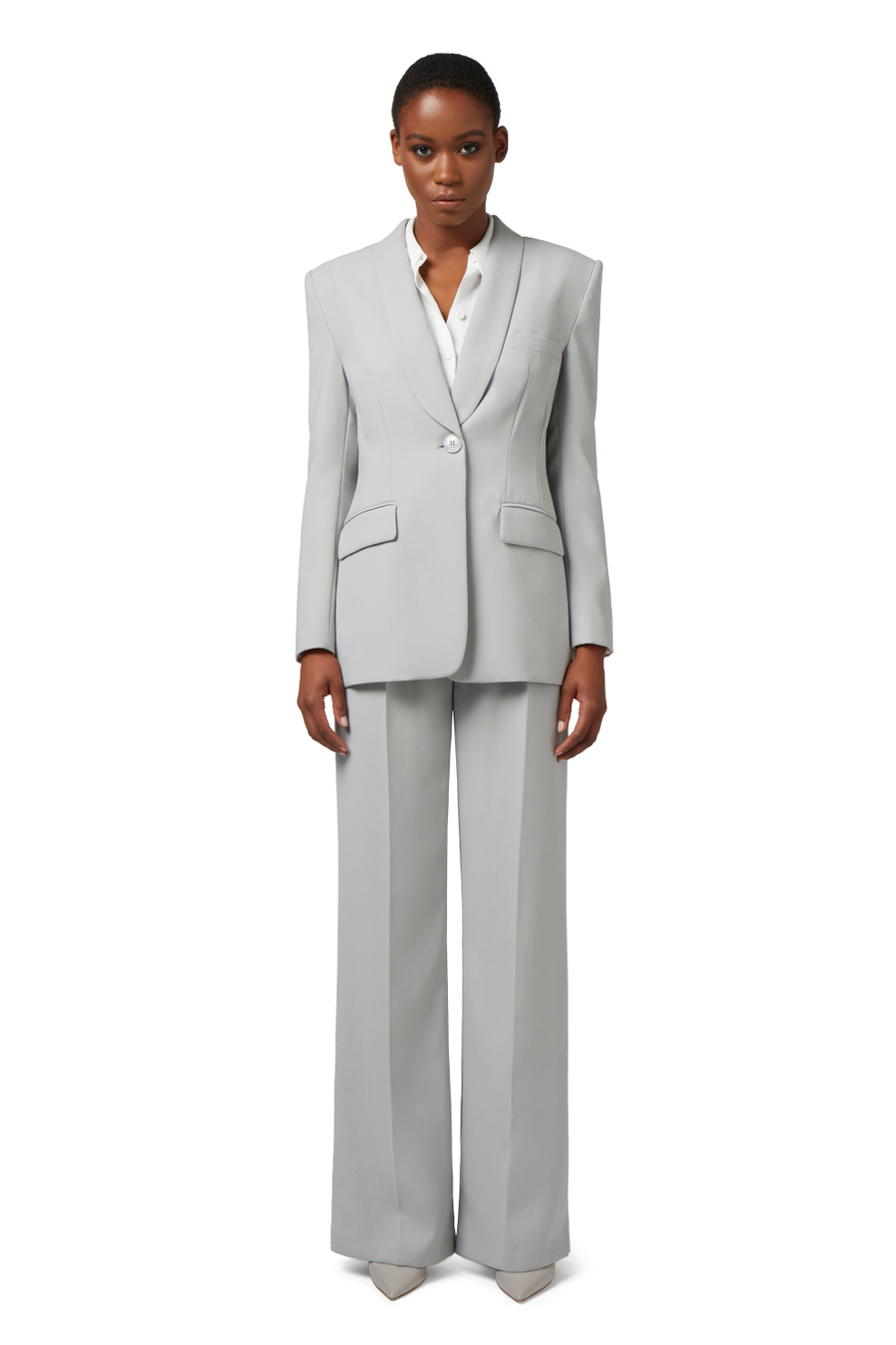 Crêpe jacket with shawl lapel - Elisabetta Franchi® Outlet