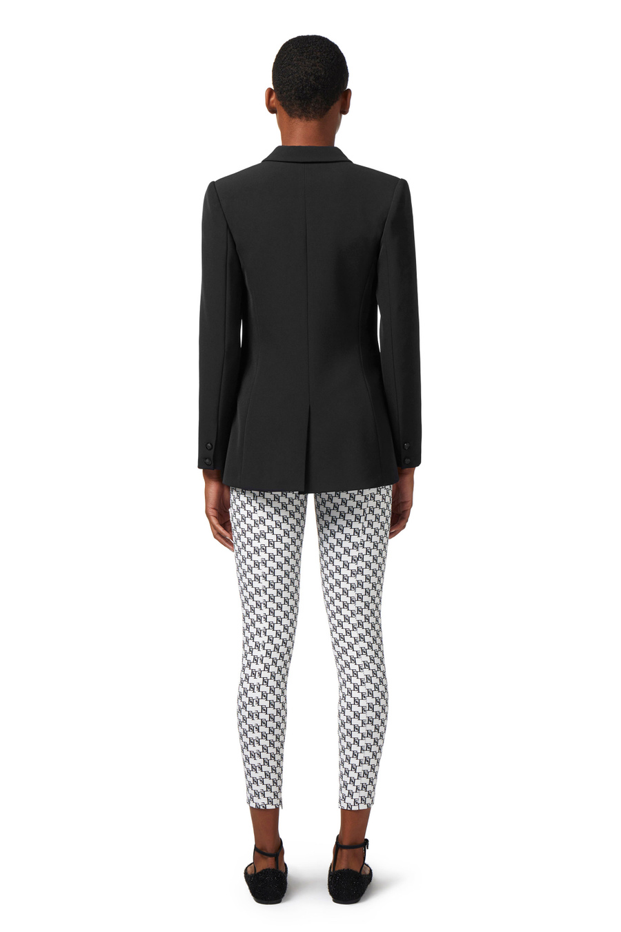 Lightweight crêpe jacket with shawl lapel - Elisabetta Franchi® Outlet