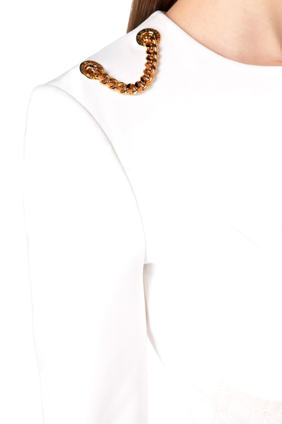Jersey jacket with chains - Elisabetta Franchi® Outlet