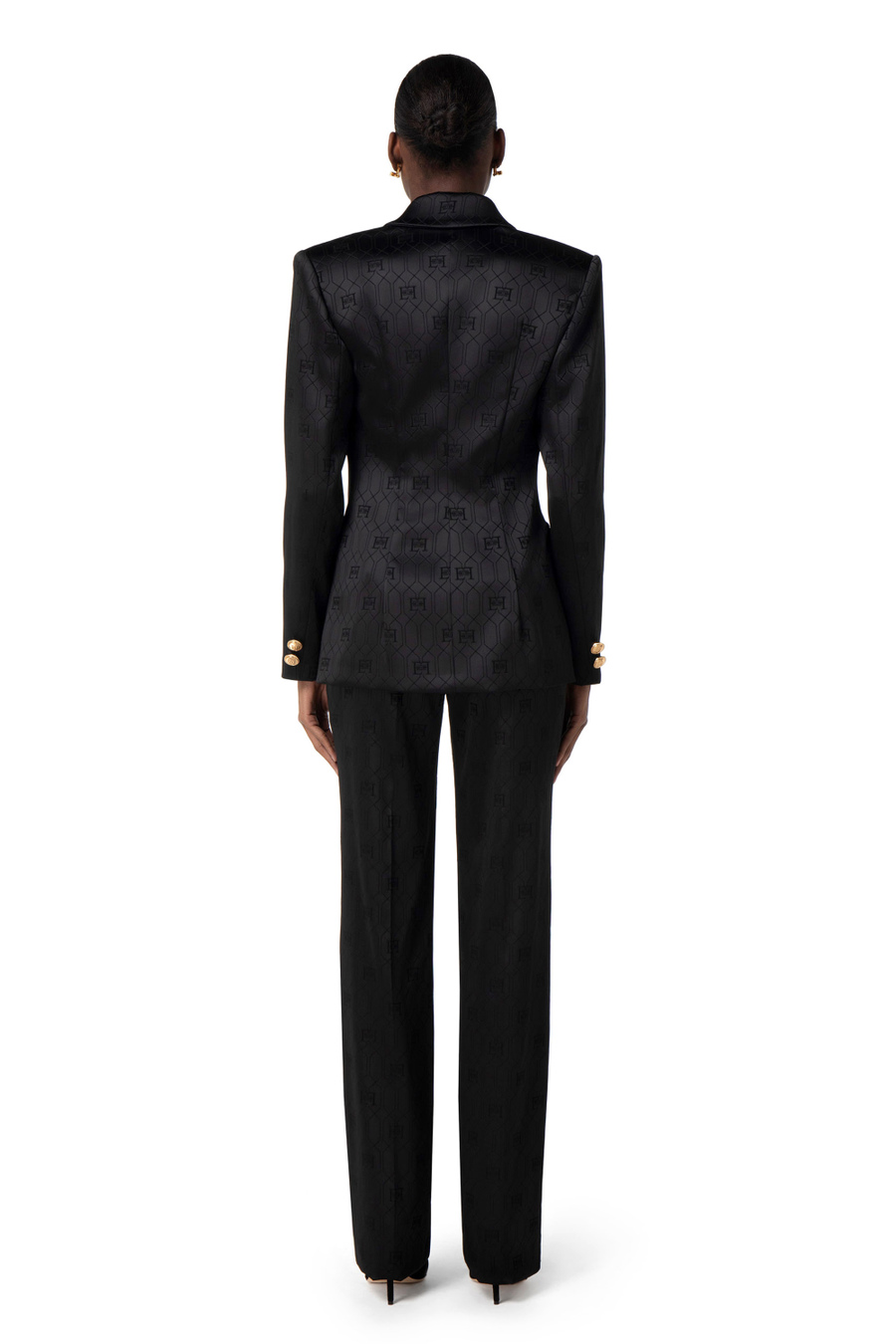 Satin double-breasted jacket - Elisabetta Franchi® Outlet