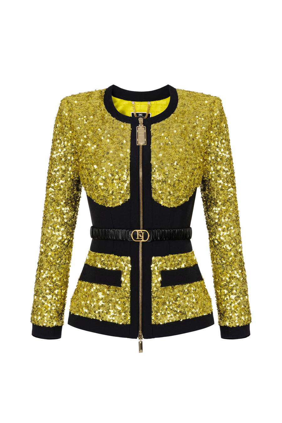Giacca in paillettes con corpino - Elisabetta Franchi® Outlet