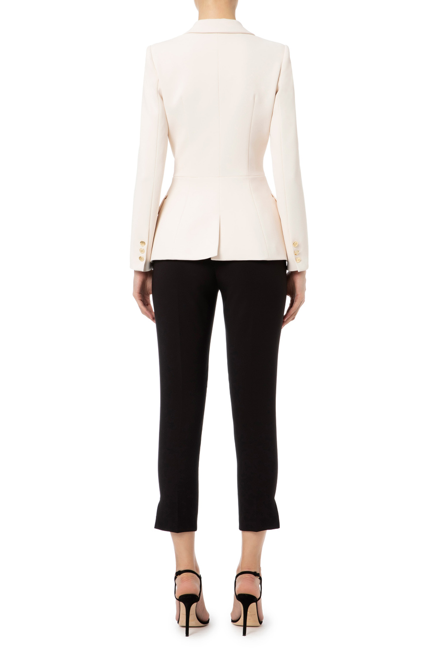Double-breasted jacket with polka dots - Elisabetta Franchi® Outlet