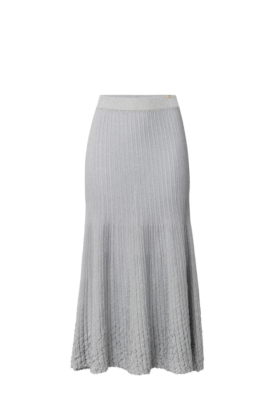Midi-Rock aus laminierter Viskose - Elisabetta Franchi® Outlet
