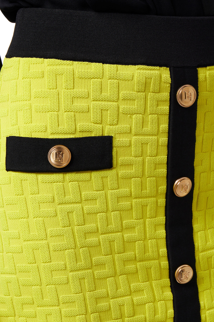 Mini-jupe en viscose gaufrée - Elisabetta Franchi® Outlet