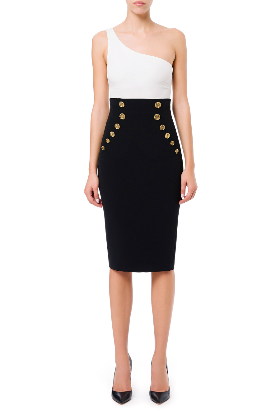 Jupe longue avec logo - Elisabetta Franchi® Outlet