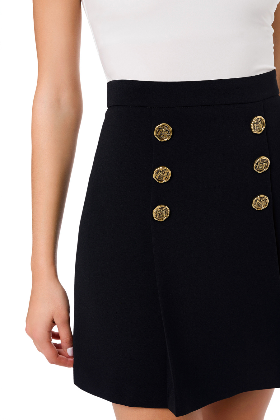 Miniskirt with logo - Elisabetta Franchi® Outlet