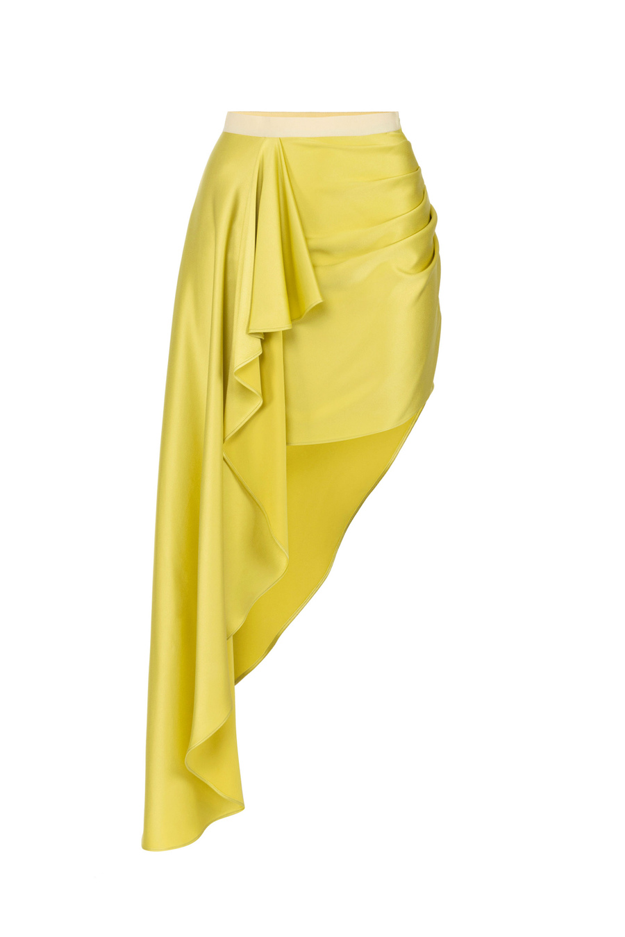 Miniskirt in crêpe fabric with draping - Elisabetta Franchi® Outlet