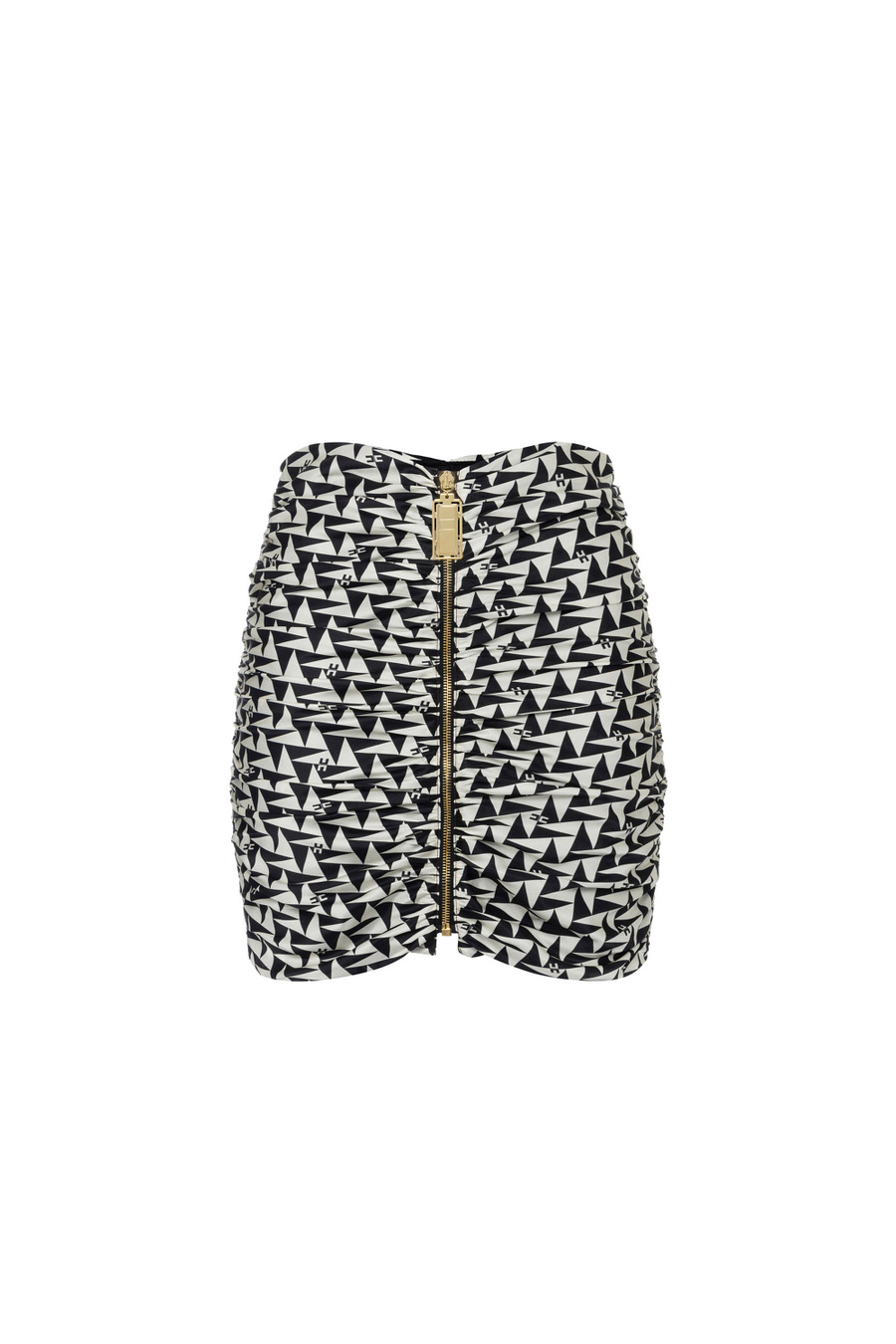 Printed satin draped miniskirt - Elisabetta Franchi® Outlet