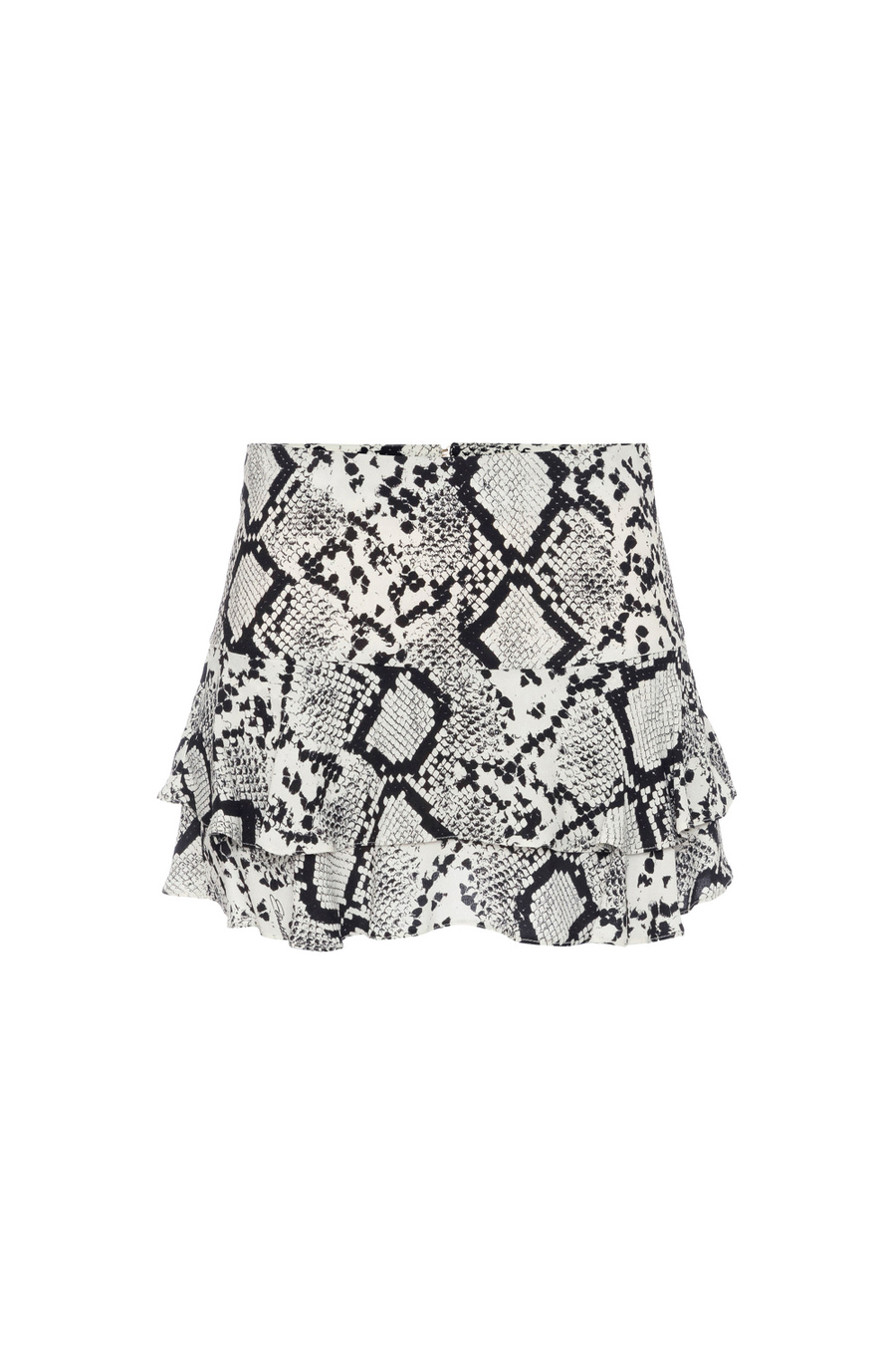 Mini-jupe en georgette de viscose imprimée python - Elisabetta Franchi® Outlet