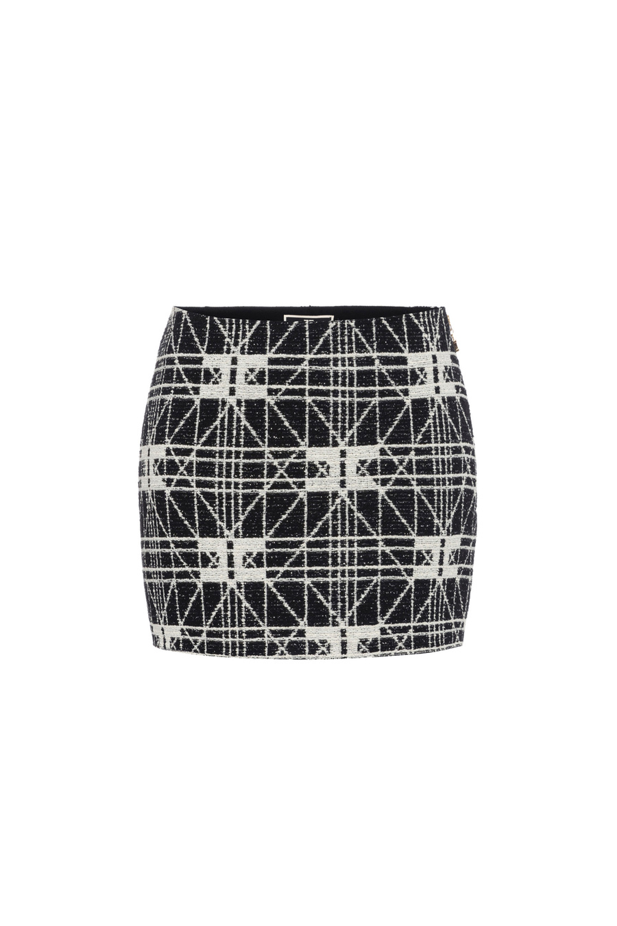 Miniskirt in jacquard tweed - Elisabetta Franchi® Outlet