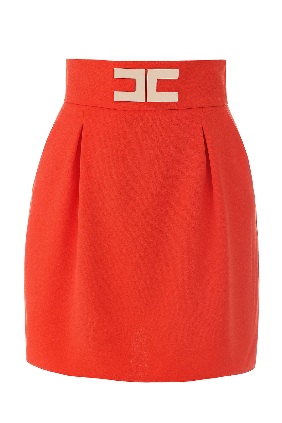 Miniskirt with logo - Elisabetta Franchi® Outlet