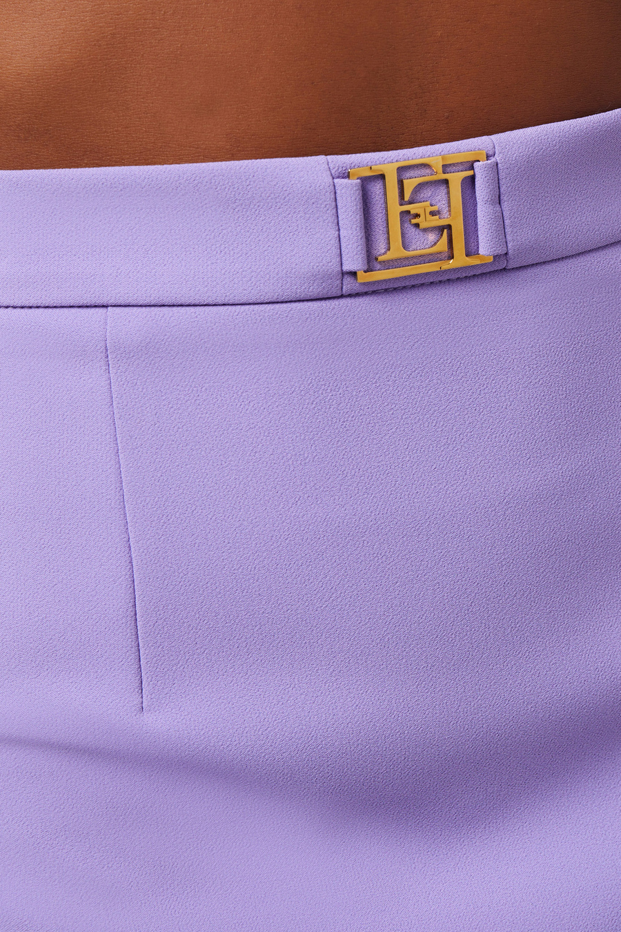 Miniskirt in stretch crêpe - Elisabetta Franchi® Outlet