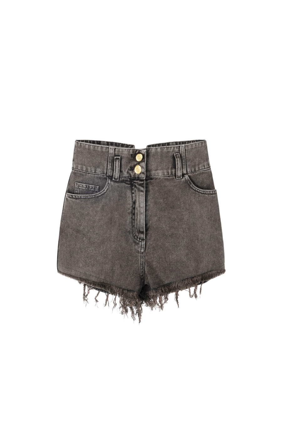 Frayed denim shorts - Elisabetta Franchi® Outlet