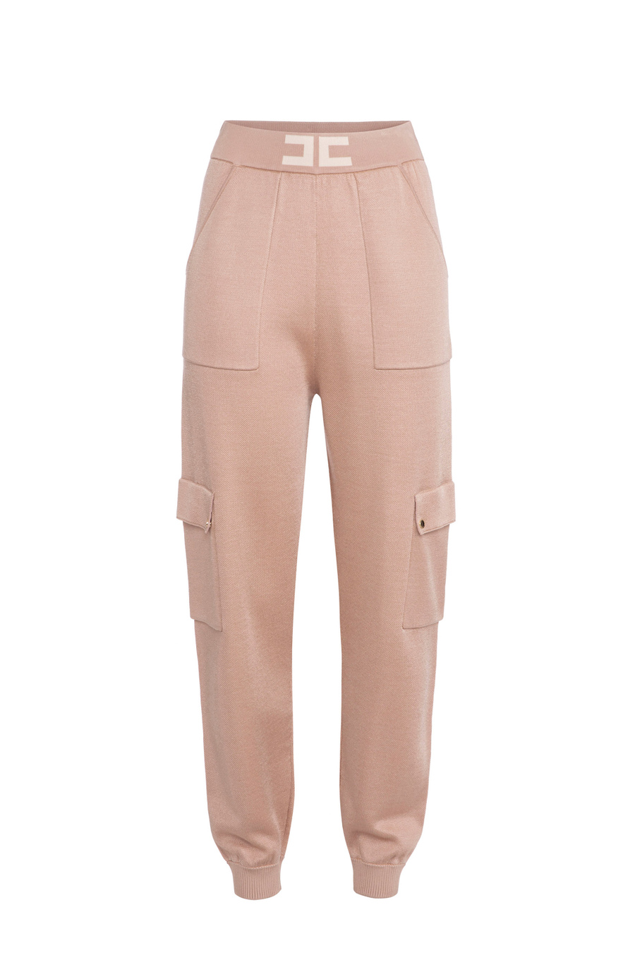 Knit cargo trousers - Elisabetta Franchi® Outlet