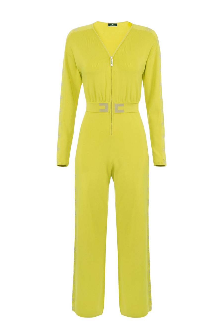 Tuta in cotone con bande logate - Elisabetta Franchi® Outlet